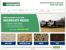 Tablet Screenshot of aggregateexpress.com